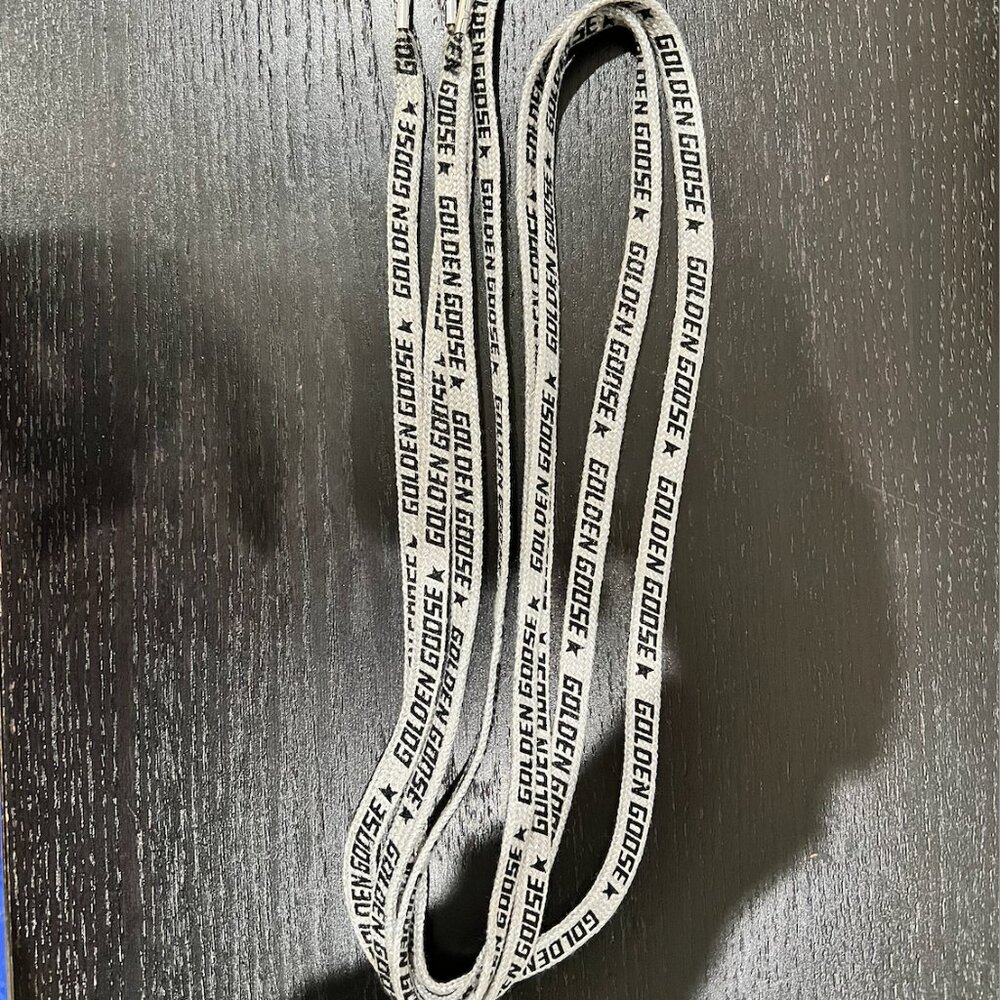 Golden Goose Silver/White Shoe Laces